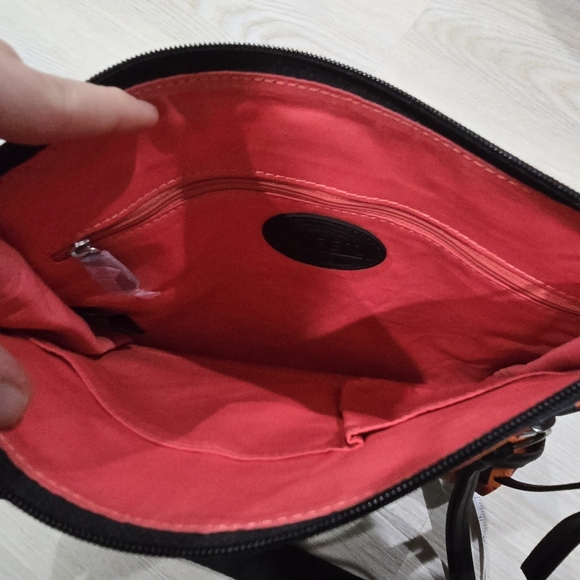 Fossil Key-Per floral coated canvas crossbody bag NWOT - Picture 5 of 6